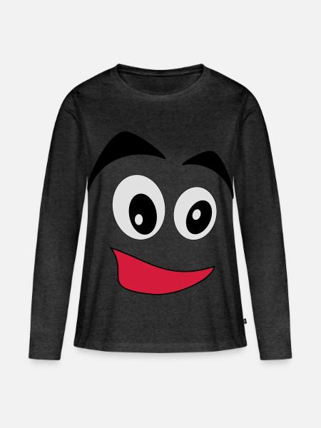 comic - Frauen Premium Bio Langarmshirt - Anthrazit meliert