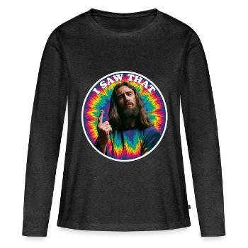 I Saw That Tie-Dye Moment - Women's Premium Organic Long Sleeve Shirt - heather anthracite - Front - Julia (174cm)