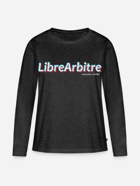 Freier Wille - Frauen Premium Bio Langarmshirt - Anthrazit meliert