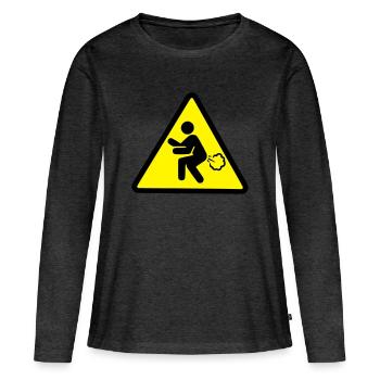 pet - T-shirt manches longues Premium bio Femme - anthracite chiné - Devant - Julia (174cm)
