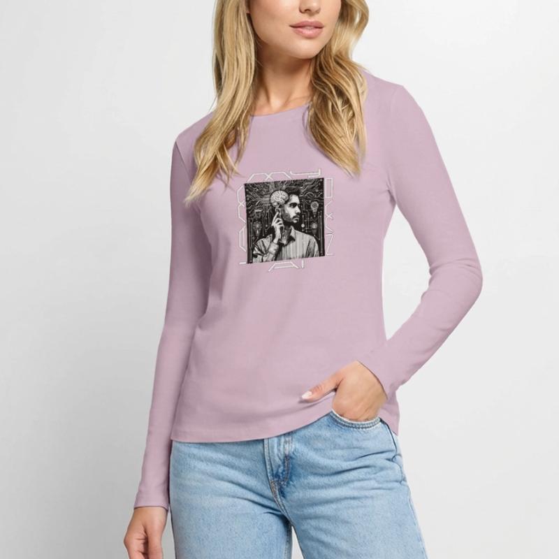 Headwork: Ghost meets code Women's Premium Organic Long Sleeve Shirt