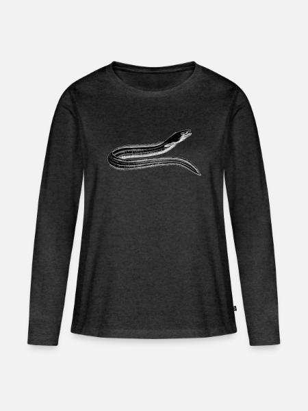 Aal - Frauen Premium Bio Langarmshirt - Anthrazit meliert
