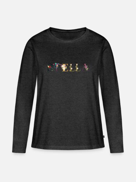 Stella - Frauen Premium Bio Langarmshirt - Anthrazit meliert