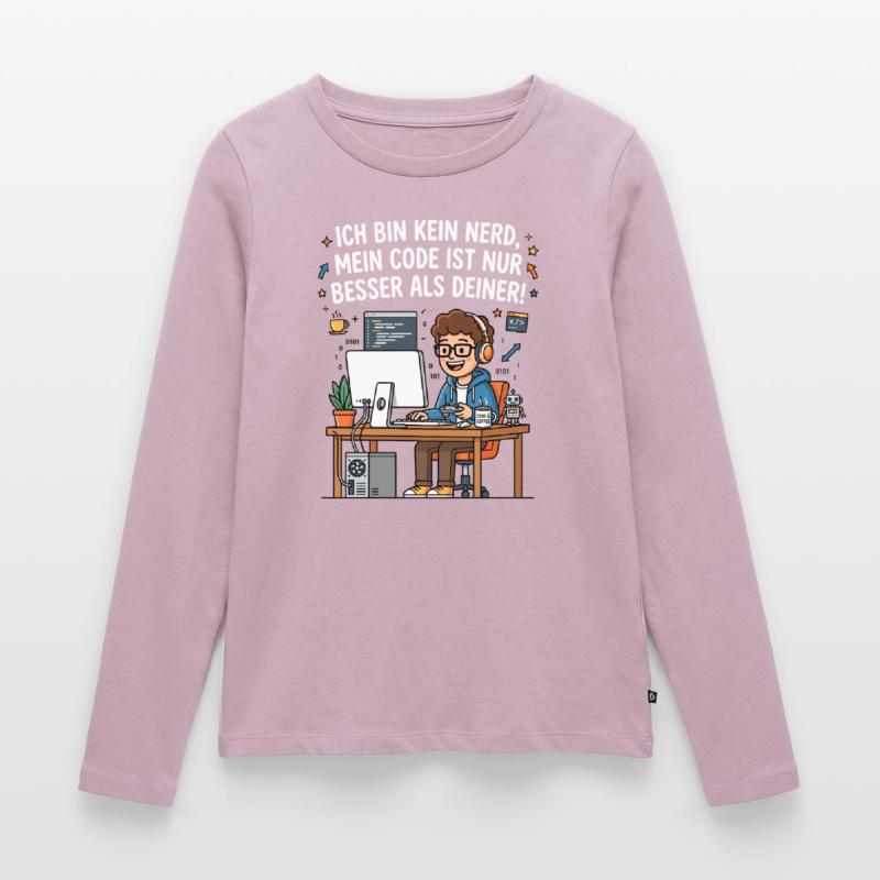 Coder Humor Programmierer Spruch Frauen Premium Bio Langarmshirt