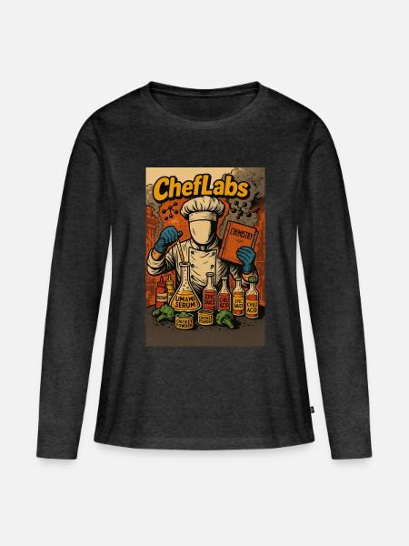 Petr-Zintula - Frauen Premium Bio Langarmshirt - Anthrazit meliert