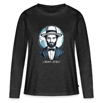 Amish Man - Women's Premium Organic Long Sleeve Shirt - heather anthracite - Front - Julia (174cm)