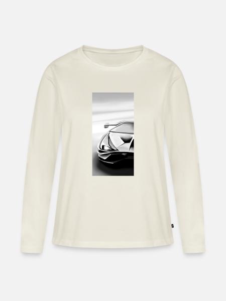 Futuristisches Automobil-Design - Frauen Premium Bio Langarmshirt - Naturweiß