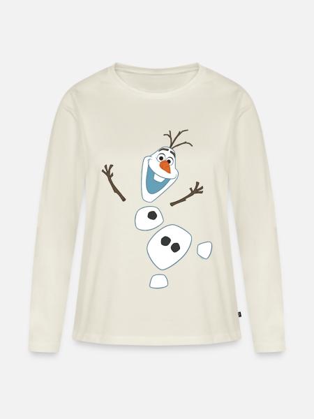 Frozen Lachender Olaf - Frauen Premium Bio Langarmshirt - Naturweiß