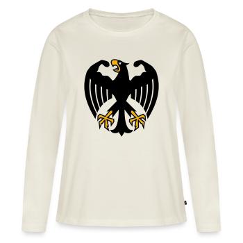 Deutscher Fitness Bundesadler mit Muskeln - Frauen Premium Bio Langarmshirt - Naturweiß - Vorne - Julia (174cm)