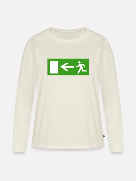 Der Abhauende - Frauen Premium Bio Langarmshirt - Naturweiß