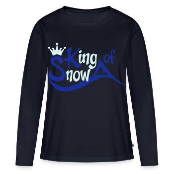 snowboarding - T-shirt manches longues Premium bio Femme - bleu marine - Devant - Julia (174cm)