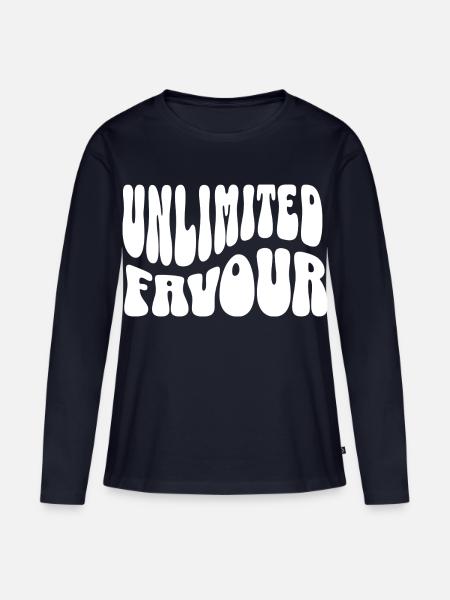 Unbegrenzte Gunst. - Frauen Premium Bio Langarmshirt - Navy