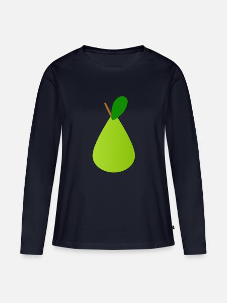 Birne - Frauen Premium Bio Langarmshirt - Navy