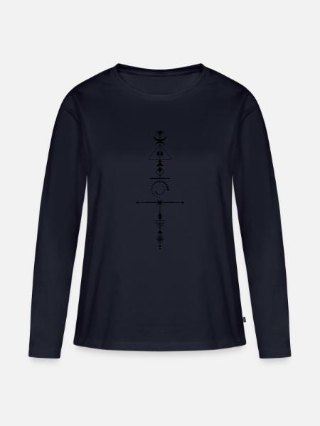 Rüstung 2 - Frauen Premium Bio Langarmshirt - Navy