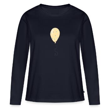 ballon - T-shirt manches longues Premium bio Femme - bleu marine - Devant - Julia (174cm)
