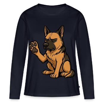 German Shepherd Shepherd Dogs Shepherd Dogs - Women's Premium Organic Long Sleeve Shirt - navy - Front - Julia (174cm)
