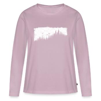 Wald - Frauen Premium Bio Langarmshirt - Altrosa - Vorne - Julia (174cm)