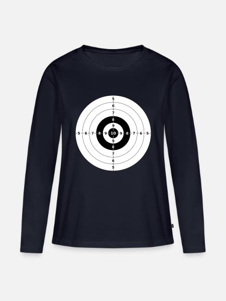 Dartscheibe - Frauen Premium Bio Langarmshirt - Navy