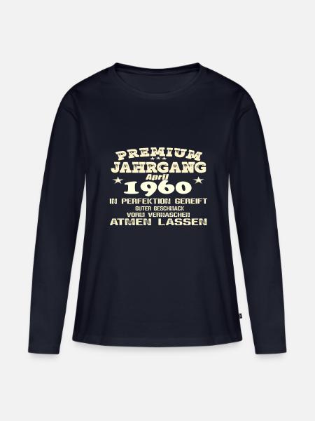 1960 - In Perfektion gereift - Frauen Premium Bio Langarmshirt - Navy