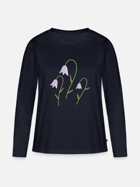 Glockenblumen - Frauen Premium Bio Langarmshirt - Navy