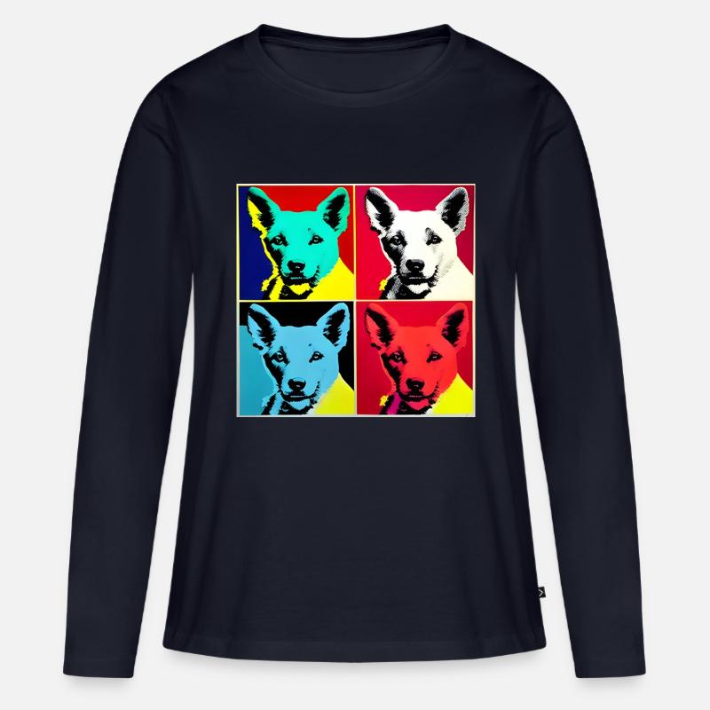 A007 - Frauen Premium Bio Langarmshirt - Navy