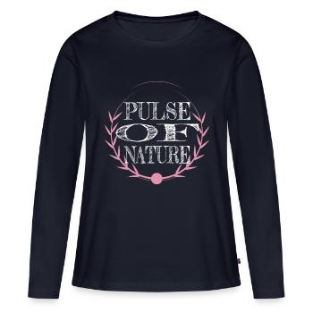 Untamed Wilderness Remote Wilderness Happy Awesome - Women's Premium Organic Long Sleeve Shirt - navy - Front - Julia (174cm)