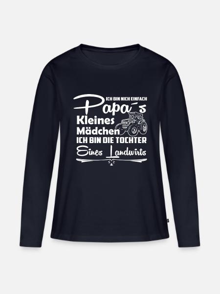 first design - Frauen Premium Bio Langarmshirt - Navy