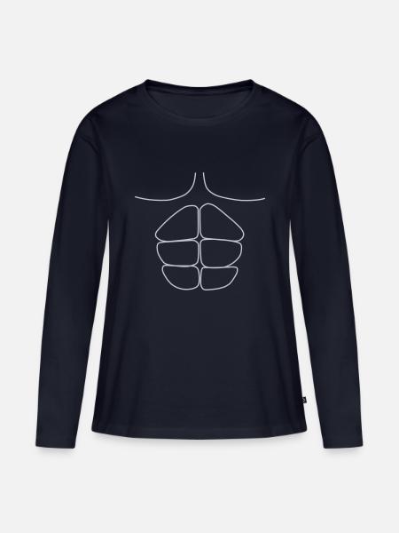 Sixpack - Frauen Premium Bio Langarmshirt - Navy