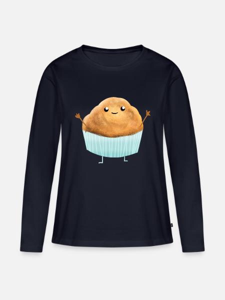 Muffin - Frauen Premium Bio Langarmshirt - Navy