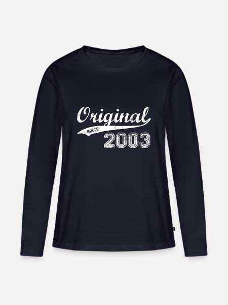 2003 - Frauen Premium Bio Langarmshirt - Navy