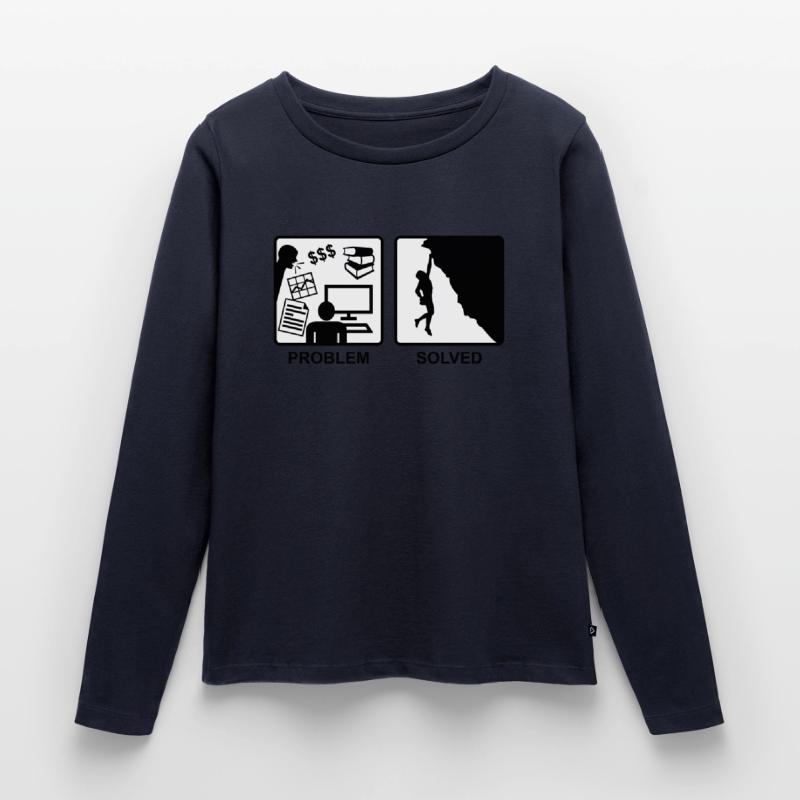 Climbing solves problems Women's Premium Organic Long Sleeve Shirt