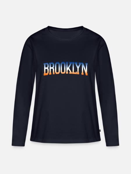 Brooklyn - Frauen Premium Bio Langarmshirt - Navy
