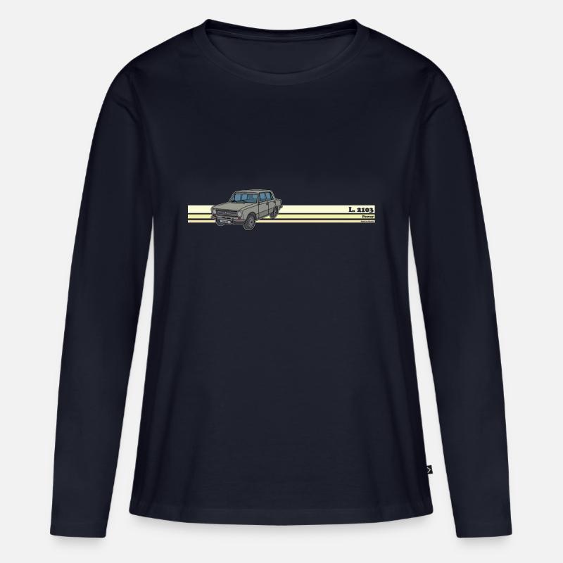 lada - Frauen Premium Bio Langarmshirt - Navy
