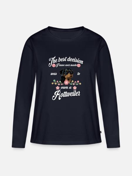 Rottweiler - Frauen Premium Bio Langarmshirt - Navy