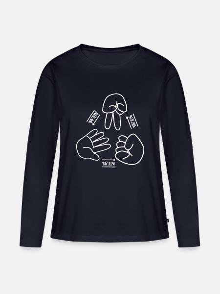Big Bang 4 - Frauen Premium Bio Langarmshirt - Navy