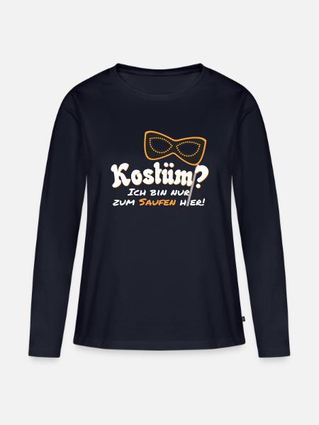 Faschings Kostüm? - Frauen Premium Bio Langarmshirt - Navy