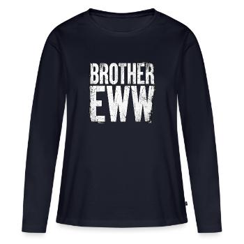 Brother Eww Meme - Women's Premium Organic Long Sleeve Shirt - navy - Front - Julia (174cm)