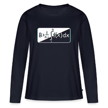 Mathematiker Mathe mathematisch Mathematik - Frauen Premium Bio Langarmshirt - Navy - Vorne - Julia (174cm)