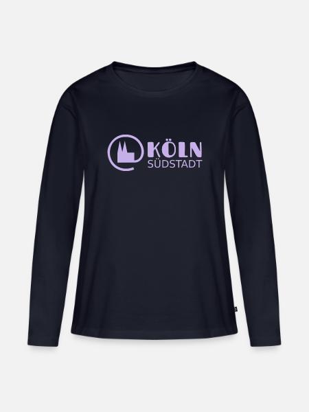 Köln Südstadt rocks - Frauen Premium Bio Langarmshirt - Navy