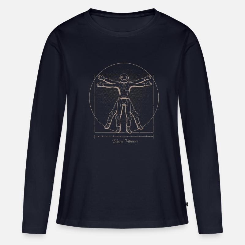 Bikerus - Women's Premium Organic Long Sleeve Shirt - navy