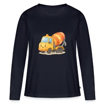 Concrete mixer - Women's Premium Organic Long Sleeve Shirt - navy - Front - Julia (174cm)