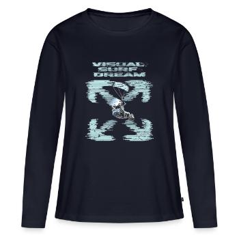 Visual Kitesurfing Dream - Women's Premium Organic Long Sleeve Shirt - navy - Front - Julia (174cm)