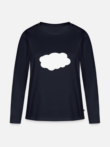 Wolke - Frauen Premium Bio Langarmshirt - Navy