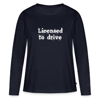 Driver's license ticket driving license gift - Women's Premium Organic Long Sleeve Shirt - navy - Front - Julia (174cm)