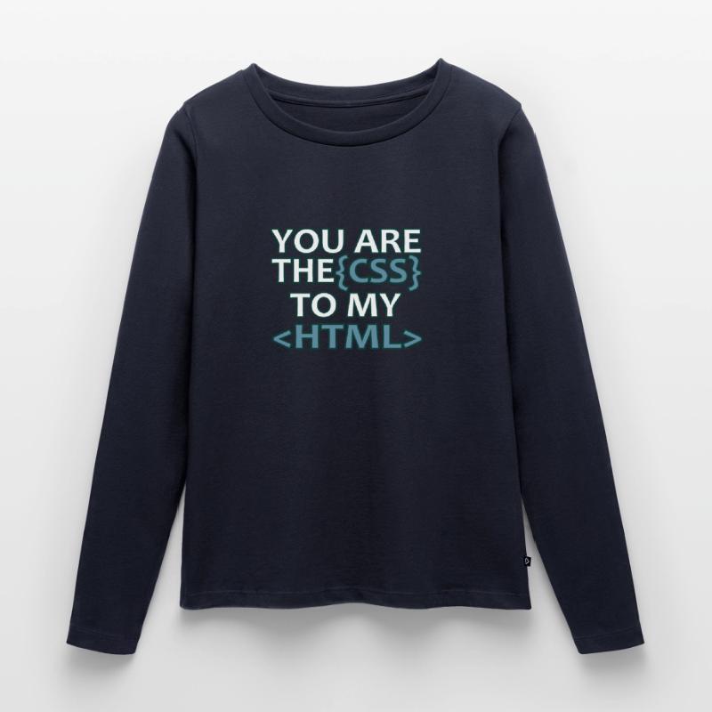 Web developer CSS HTML Informatik Funny gift Women's Premium Organic Long Sleeve Shirt