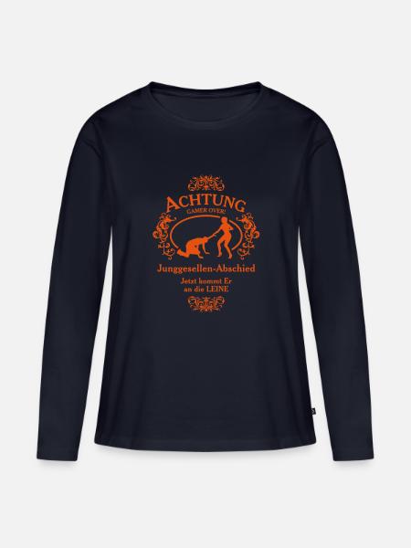 Junggesellen-Abschied - Frauen Premium Bio Langarmshirt - Navy