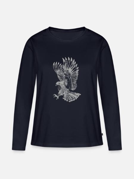 Falke - Frauen Premium Bio Langarmshirt - Navy