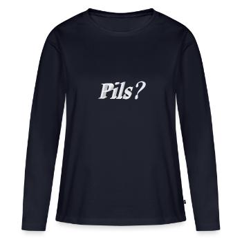 Schniep10 - Frauen Premium Bio Langarmshirt - Navy - Vorne - Julia (174cm)