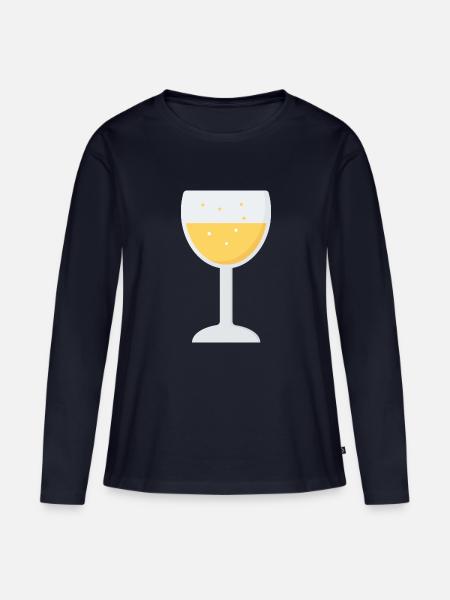 Sekt - Frauen Premium Bio Langarmshirt - Navy