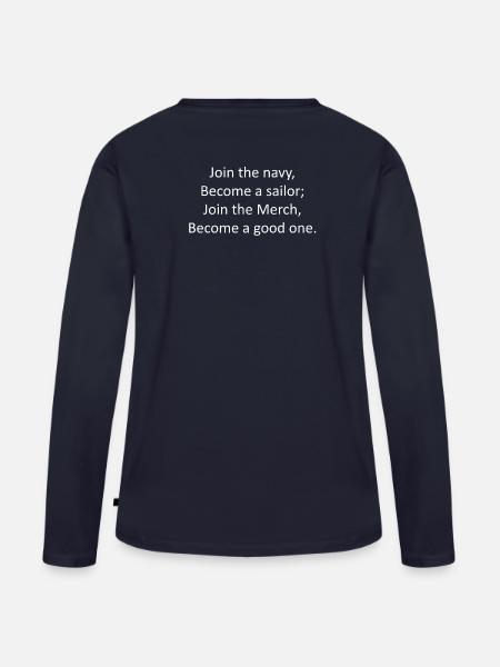 Merchant Navy Tee - Frauen Premium Bio Langarmshirt - Navy